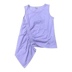 Habitual Girl Purple Asymmetric Ruched Front Tank Top 14
